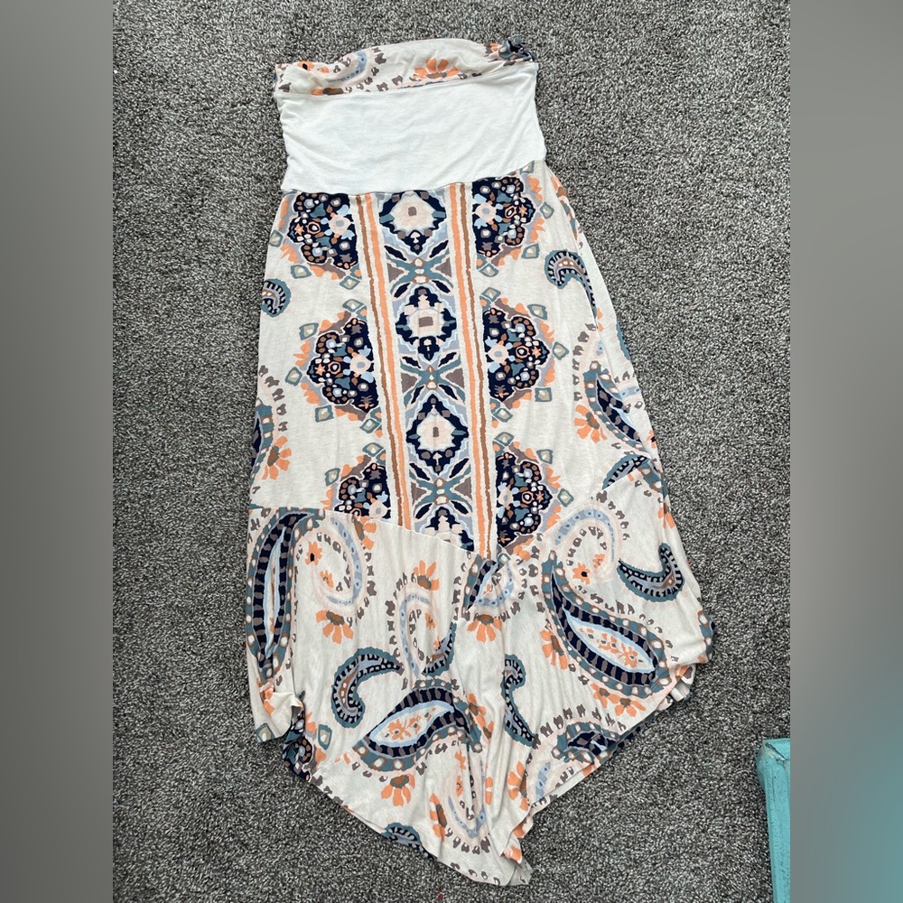 Anthropologie Maeve Asymmetrical Wrap Maxi Skirt Casual Medium size multi color - Picture 6 of 14